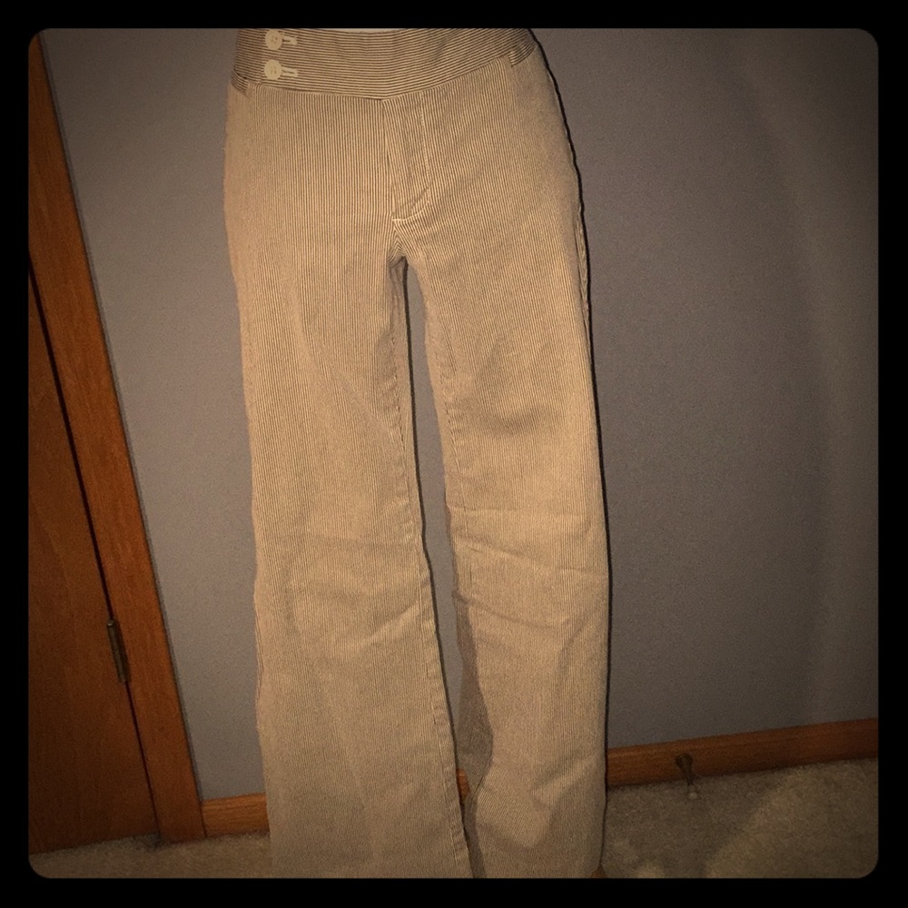 Grey and white pine stripe gap dress pants size 4